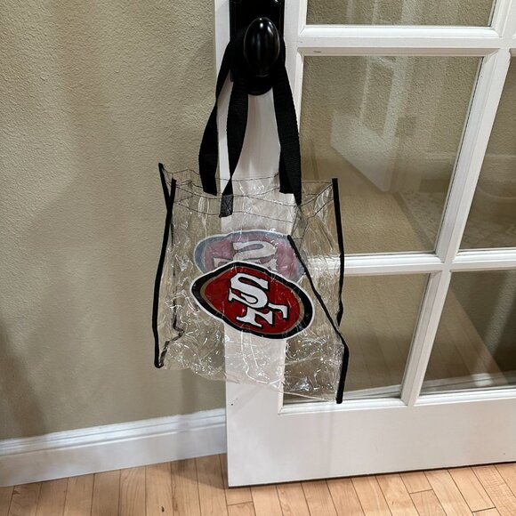 NFL SF 49ers Clear Tote Stadium Bag Security Approved - Picture 4 of 7